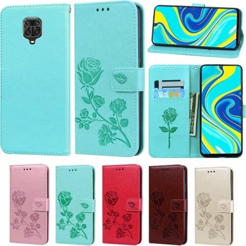 Fashion Rose Flower Flip Case for Xiaomi Redmi Note 9 Pro Max Funds Mobile Phone Cover Luxury PU Leather Wallet Case 9 Pro Max