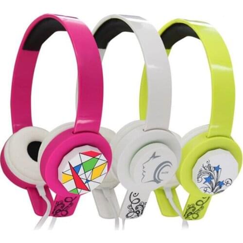 FooHee 3.5mm Headphones with Microphone Double Stand Detachable Colorful KH-680