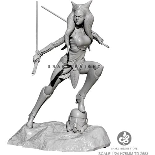 H75mm 1/24 Resin model kits DIY toy figure self-assembled TD-2583