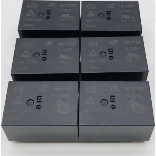 HF175F-5/12/24-2ZTF 16A 277VAC relays