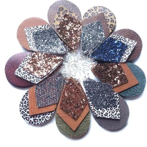 Classic Leather Leopard Earrings for Girl Animal Print Punk Water Drop Earrings Oorbellen Long Earrings