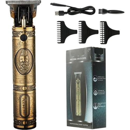 USB Rechargeable T9 Baldheaded Hair Clipper Professional Electric Hair Trimmer Cordless Shaver Trimmer 0/1/2/3mm Men Barber Hair