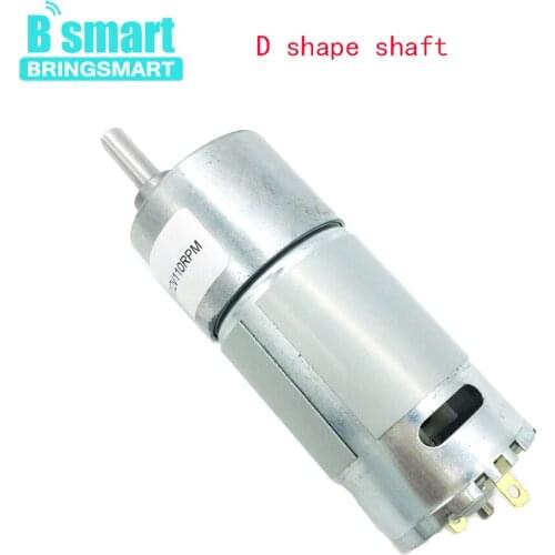 Bringsmart Micro Motor All Metal Low Noise Gear Motor JGB37-545 12V 24V Reversible Gearbox 37MM 7-1000rpm DC Motor High Torque