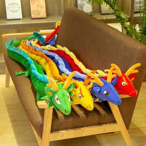 220CM New Cute Stuffed Chinese Dragon Plush Toys Baby Doll Soft Cartoon Pillow Cushion Kawaii Gift