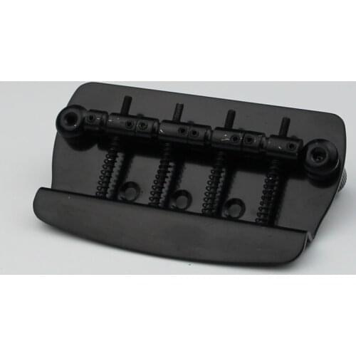New 4 String Hard Tail Fixed Bass Electric Guitar Bridge MMB-4 Black