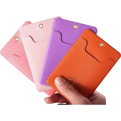 New Mini Pass Set Bus Card Box with Lanyard Stationery School Supplies Employee Name Badge ID Holder (with Lanyard)