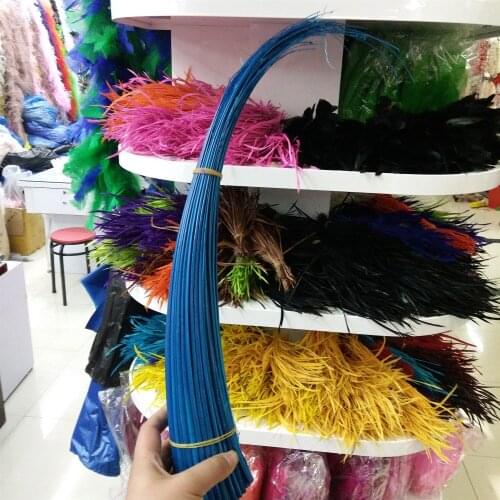 Wholesale Beautiful Gorgeous 10 pcs Lake Blue Ostrich feathers spine 16-20inch/40-50cm diy holiday party supplies