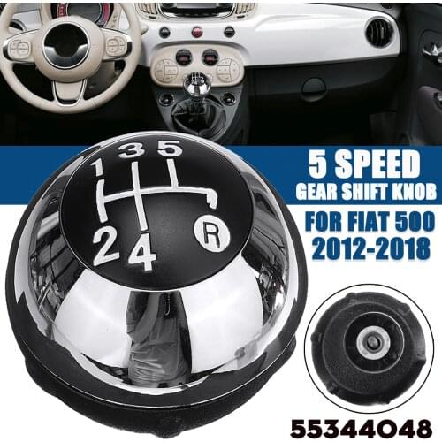 5 Speed Gear Shift Knob For Fiat 500 2012 2013 2014 2015 2016 2017 2018 Auto Lever Shifter Handball