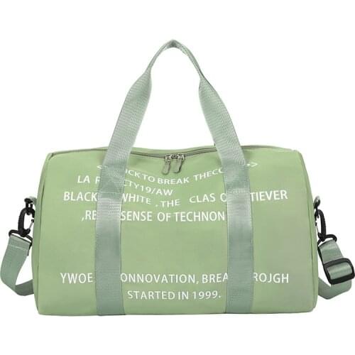 Sports Gym Bag Fitness Candy Color Summer Outdoor Business Travel Sports Training Printed Letters Dry Wet Traveling Bag X442A
