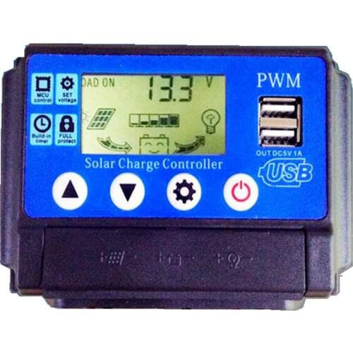 Solar Controller 12V24V Charger 10A/20A/30A/40A/50A Power Generation Solar Panel Power Controller Charger Home Outdoor