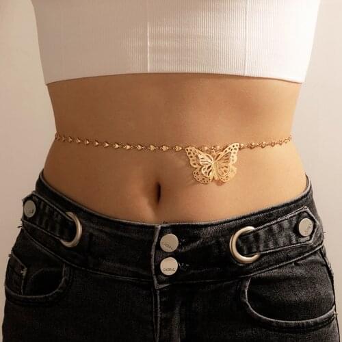 1Pcs Sexy Waist Chain Butterfly Pendant Body Jewelry Women Summer Accessories Gifts