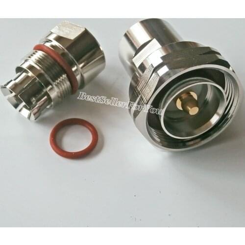 1Pcs 7/16 DIN Male Plug Clamp For 1/2" Corrugated Cable RF Connector Brass Standard Andrew