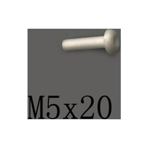 2pcs M5x20mm Inner Hexagon Round Head Screw Ceramic Insulated Bolt High Temperature Corrosion Resistance Zirconin