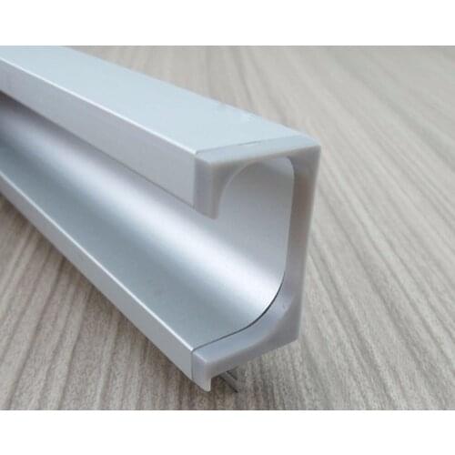 4Pcs/Lot (43CMLong/Piece) Aluminum Profile G Pull With Plastic Cover Built-in Integral Handle Cupboard Cabinet Door