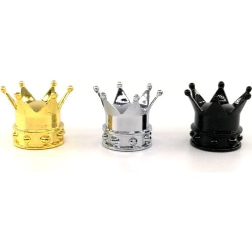 40pcs Crown US Tire Valve Stem Dust Covers with O-ring Tyre Valve Caps for American Valves Car-styling Parts Auto Accessories