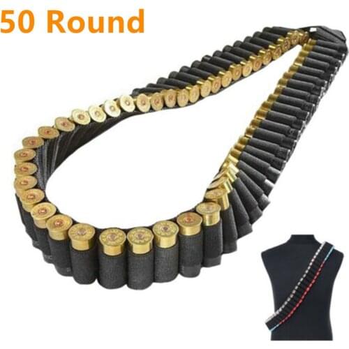 15 Round 12 Gauge 12GA Ammo Shell Cartridge Belt Airsoft Paintball Hunting Rifle Two Point Gun Sling Strap
