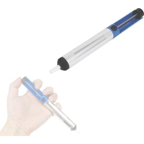 10PCS Aluminium Solder Sucker Desoldering Pump Tool Pen Blue Removal Device Vacuum Soldering Iron Desolder For Powerful Fuction