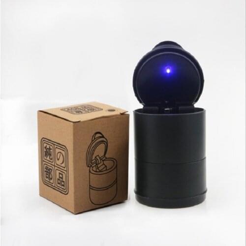 Car Ashtray Portable LED Light Cigarette Smoke Ashes Holder for Car Flame Retardant High Quality Ash tray Car Accessories