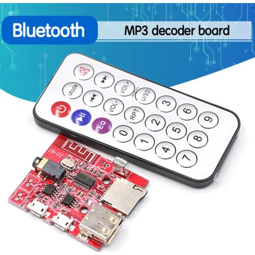 Car Bluetooth 4.1 MP3 WAV Decoding Board 3W Speaker Amplifier Audio Receiver Module Support USB/TF/U-DISK/IR Remote Control