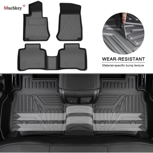 Car Floor Mats For BENZ GLC 2020 Long Axis TPE Non-Slip Foot Pad Waterproof Rubber Carpets Auto Automobile Interior Accessories