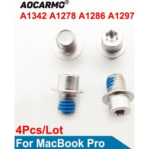 Aocarmo 4Pcs/Lot For MacBook A1278 A1286 A1297 A1342 Hard Drive Screws Bolt Replacement Parts