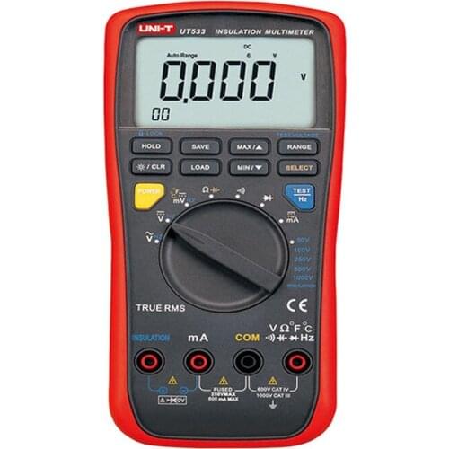 UNI-T UT533 LCD Insulation Digital Multimeter Volt Amp Ohm Capacitance Tester