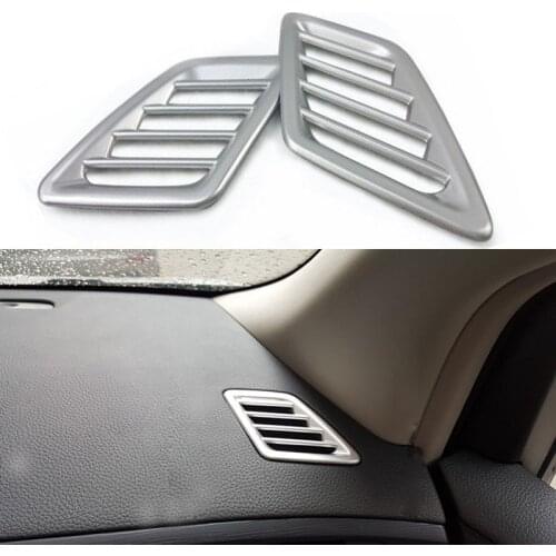 For Nissan Tiida Pulsar C13 2014 2015 2016 ABS Chrome Matte Air Outlet Dashboard Decorative Frame Trim Car Covers 2pcs