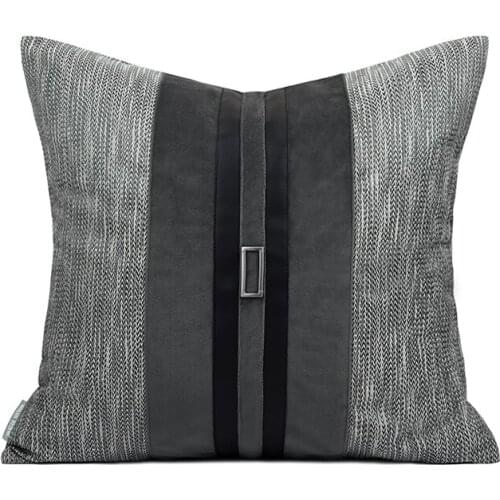 Grey Striped Cushion Covers Home Decor Throw Pillow Cover Cushions For Outside Garden Chair Autumn Decoration Pillowcase 45x45cm