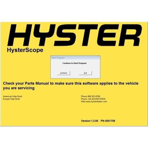 For Hyster Scope V1.2.66 for B222, C222, D222