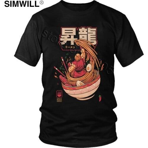 Spicy Shoryu Noodles T Shirts Mens Short Sleeve Soft Cotton Graphic Tees Japanese Food T-shirt Designer Brand Tshirt Apparel