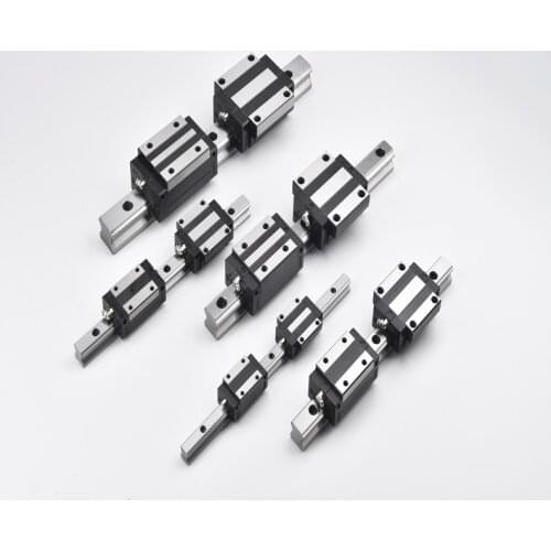 HGH25CA HGW25 HGH25HA HGR25 Linear Guide Rails 25mm 2pcs LM Rail Any Length + 4pcs Slide Block Carriage CNC Parts Module kit