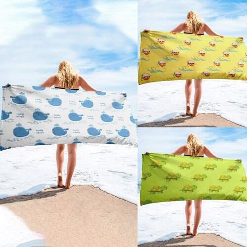 Good Hot sale Tropical sea landscape Animal Beach Towel Bath Tolwe Fashion Quicky-Dry Microfiber Summer Rectangle Beach Towels