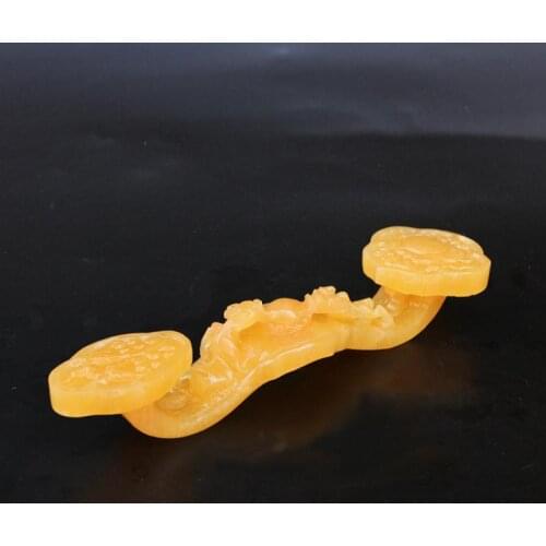 Chinese Jade Carving Topaz Carving Jade Ruyi Feng Shui Decoration