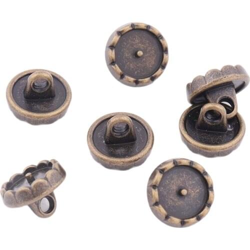 10mm Metal button Zinc Alloy Shank Button for Coat Jacket Windbreaker Buttons fastener Plating metal snap Sewing Supplies DIY