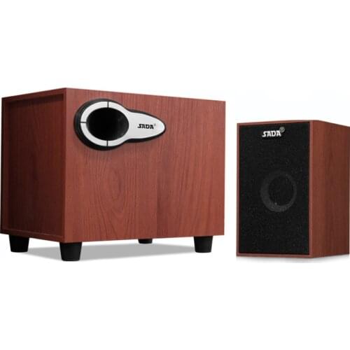 Fashion USB Speakers for Computer Wood Subwoofer Mini Desktop Gaming Speaker Home Multifunction Stereo Boombox Bass 3 Speakers