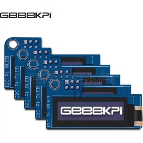GeeekPi 0.91 inch OLED Screen Module 128x32 individual OLED pixels Support I2C Protocol for Raspberry Pi 4 B