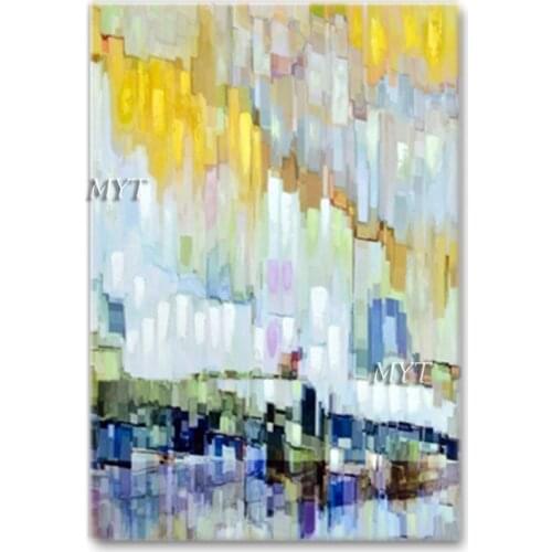 Real Handmade Abstract Colorful Textured Design Oil Painting Unframed Canvas Artwork Acrylic Unframed Wall Decoration Art Piece