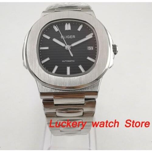 The New 39mm bliger black dial luminous mens watch saphire glass Automatic wrist watch-BA150