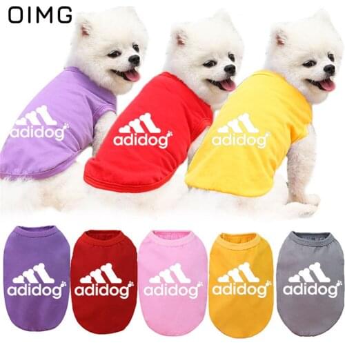 OIMG Dog Clothes Letter Bons Print Dog T-Shirt For Small Medium Dogs Pet Shirts Puppy Summer Bichon French Bulldog Clothes