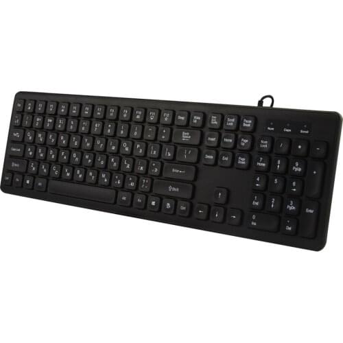 Wired Silent Keyboard Russian 108 Keys Computer Keyboard Ergonomic USB Multimedia Office Gaming Keypads For Mac Desktop Laptop