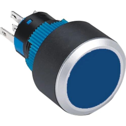 22mm Momentary 1NO1NC LED illuminated Round Plastic push button switch (LAS1-APY-11/G/6V) CE, UL, ROHS