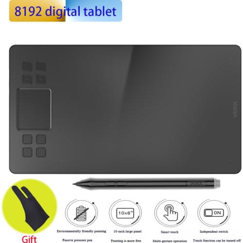 VEIKK A50 Touch Digital Tablets TYPE-C USB Signature Graphics Drawing Pen Tablet OSU Game Battery-Free Tablet grafik tablet
