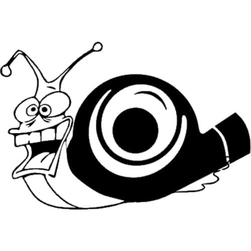 15.5cm*10.5cm Funky Turbo Snail Car Sticker Vinyl Car-styling Decals Black/Silver S6-3177