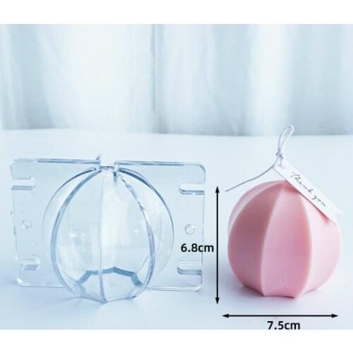 DIY Octagonal Spherical Candle Mould Handmade Candle Making Epoxy Resin Mold Model Candle Mould Crafts Candle Making Mold