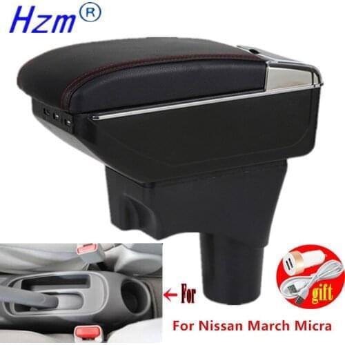 Car Armrest For Nissan March Micra K13 Armrest Box For Nissan Sunny Storage Box Center Console Arm 2011 2012 2013 2014 2015 2016