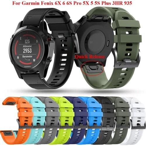 26 22mm Bracelets Watchband Straps For Garmin Fenix 5 5X Plus 6 6X Pro 3HR 935 Quick Release Smart Watches Band Wristband Correa