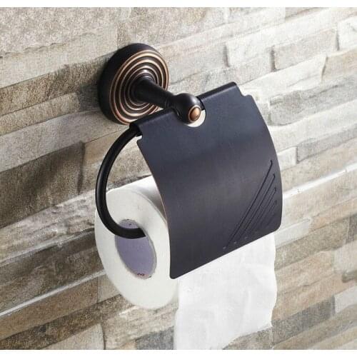 Black Oil Rubbed Brass Wall Mounted Bathroom Toilet Paper Roll Holder Bathroom Accessory mba121
