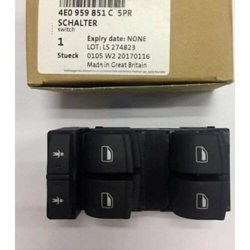 For Audi A8 D3 Window Glass Lifter Counter Switch Button 4E0959851C