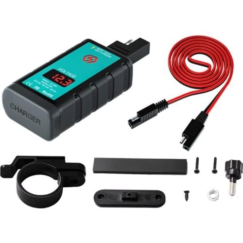 Efficient Charger 1422A1 SAE Dual USB Charger with Voltmeter Cable Accessories Energy Saving Battery Chargers Waterproof