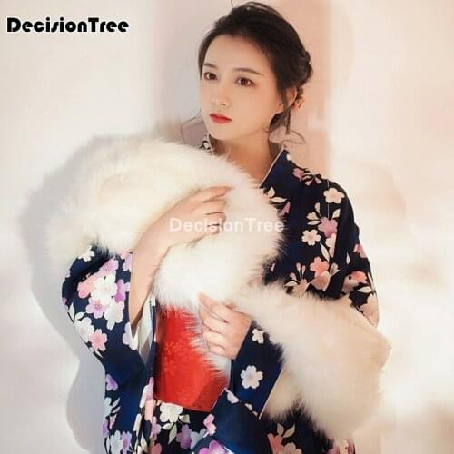 2021 kimono sakura girl japanese style floral print vintage dress woman oriental costume haori yukata vintage daily geisha robe